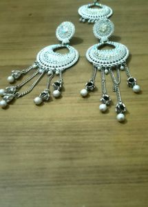 Silver Tone Dangle Earrings