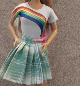 Barbie doll tshirt and skirt set
