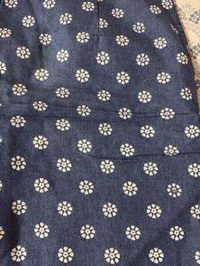 Floral Print Wide Leg Jeans