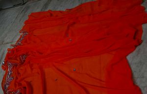 Vintage Orange Saree!