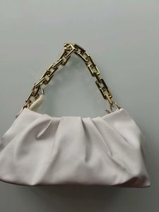 Chic White Chain Handbag