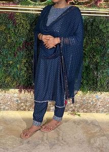 Long three piece suit