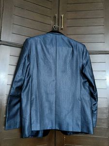 Partywear Men Blue Rayon Two Piece Suit