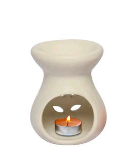 Pink Ceramic Aroma Diffuser With Candle