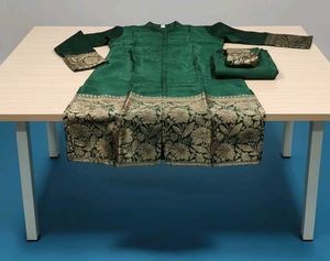 Elegant Green Banarasi silk  Kurta Set