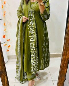Green Kurta Set Totally New.