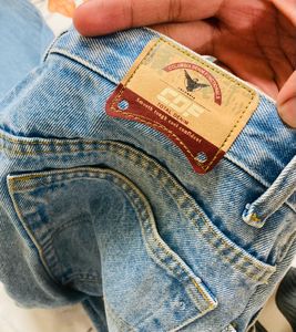 A Blue Bootcut Denim