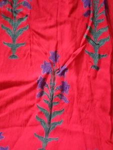 Feeling Red Floral Print Kurta