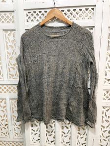 Gray Long Sleeve Top A