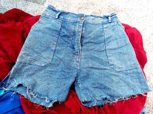 Crop Tee or denim shorts