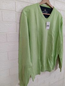 Fellows Light Green V-Neck Sweater