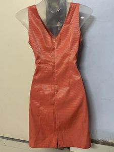 Yk2 Pintrest Silk Coral Ruched Sheath Dress