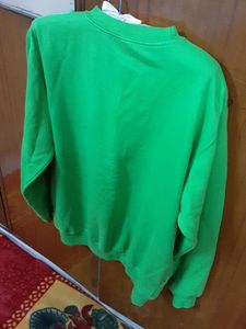 Neon Green Colour Sweatshirt For Girls And Women