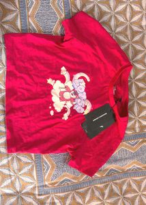 Pink Graphic Print Tee