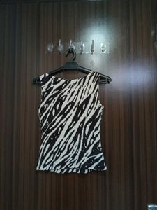 Y2k Animal Print Cowl NeckTank Top.