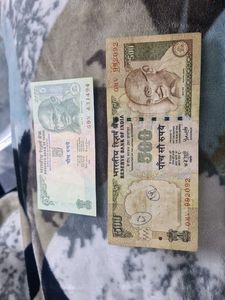Indian Currency - ₹5 & ₹500 Notes