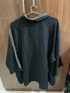 Black Dress with White Stripes