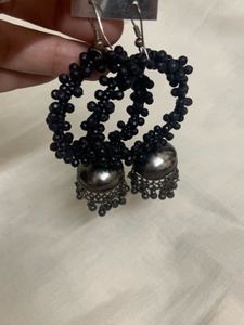 Black Jhumka Earrings