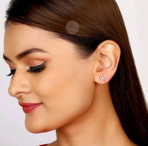 Giva 925 Real Silver Lily Earrings (Golden Colour)
