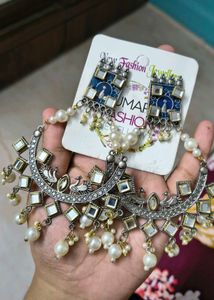oxidised Ethnic Peacock Earrings