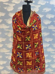 Embroidered Fulkari Dupatta