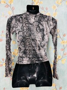 Snake Print Full Sleeve Top