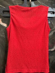 Cute KoreanRed Sleeveless Top