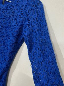 Blue Lace Mini Dress