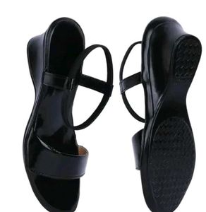 Black Ankle Strap Wedges