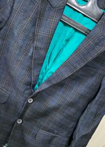 Blue Checks Blazer For Men
