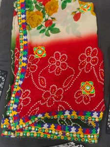 Printed Chiffon Saree