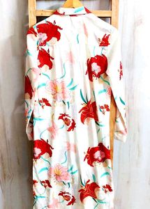 Floral Print Long Shirt Bust Size-34-36