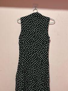 Polka Dot Sleeveless Midi Dress
