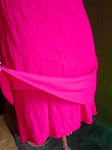 ZARA Hot Pink Layered Mini Dress