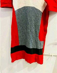 Color Block Mini Winter Dress