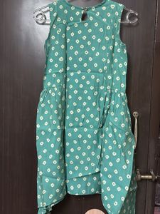 Fusion Green Festive Kurti