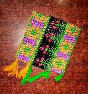 Bookmark Cross Stitch Handmade 3 Pieces