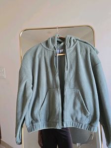 H&M Green Fleece Hoodie