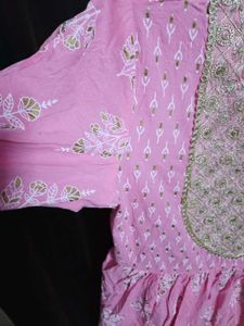 Pink Printed Kurta Set