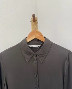Zara Satin Textured Shirt