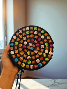 Smiley Vibes Beaded Sling – Handcrafted & Colorful