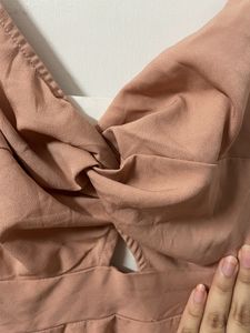 Peach Backless Dress
