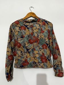 Vintage Floral Button Down Blouse