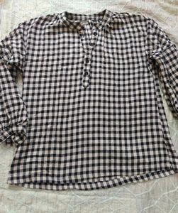 🤍Oversized Checkered Top🖤
