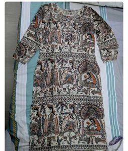 Bombay paisley top kurti And white jeans Set