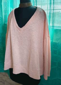 BOGO 🎁 Buy One Get 1🎁Peach V-Neck Pullover Top