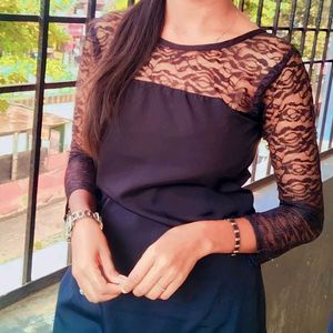 Elegant Black Lace Top