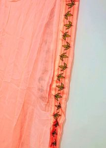 Light Orange Plazo Suit &amp; Dupatta 34 Bust