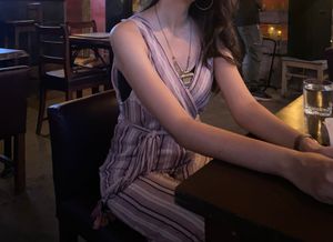 Striped V-Neck Jumpsuit