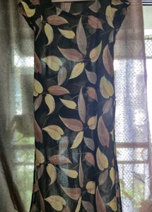 Floral Leaf Print Kurta